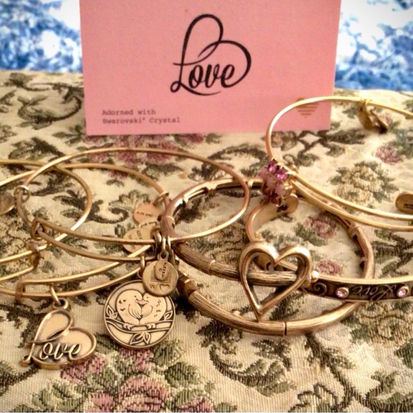 Retired Alex and Ani Bangles Love stack! - Picture 6 of 8